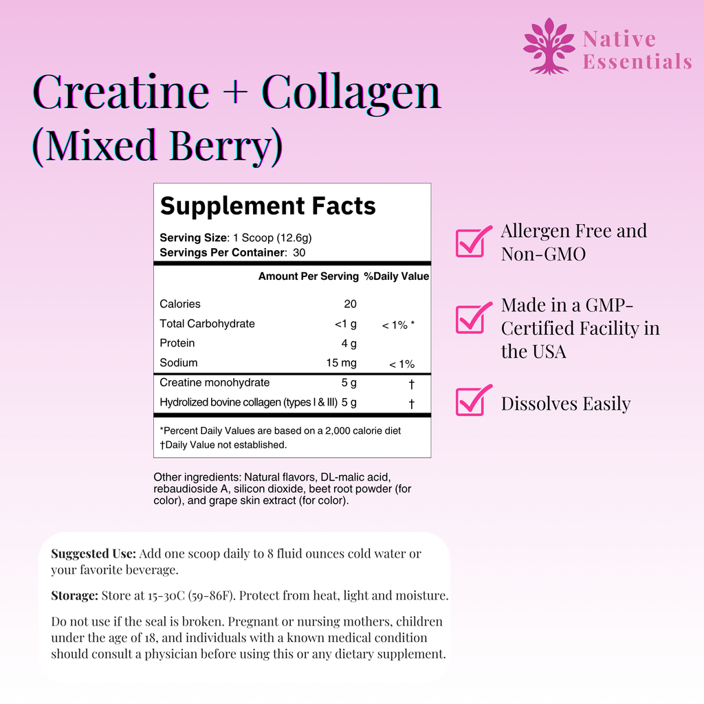 Creatine + Collagen Supplement for Women