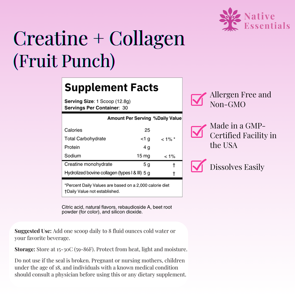 Creatine + Collagen Supplement for Women