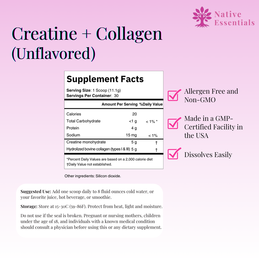 Creatine + Collagen Supplement for Women