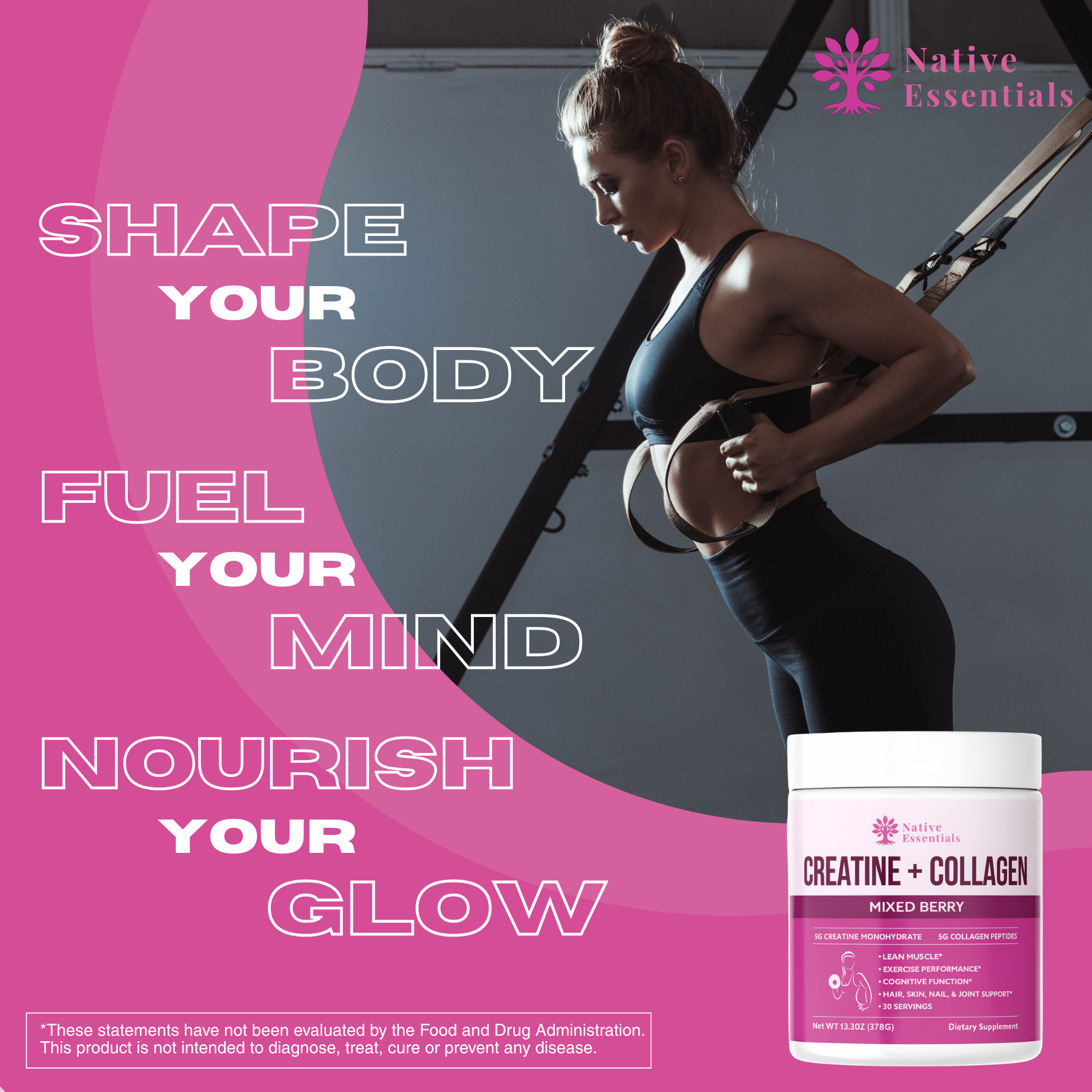 Creatine + Collagen Supplement for Women