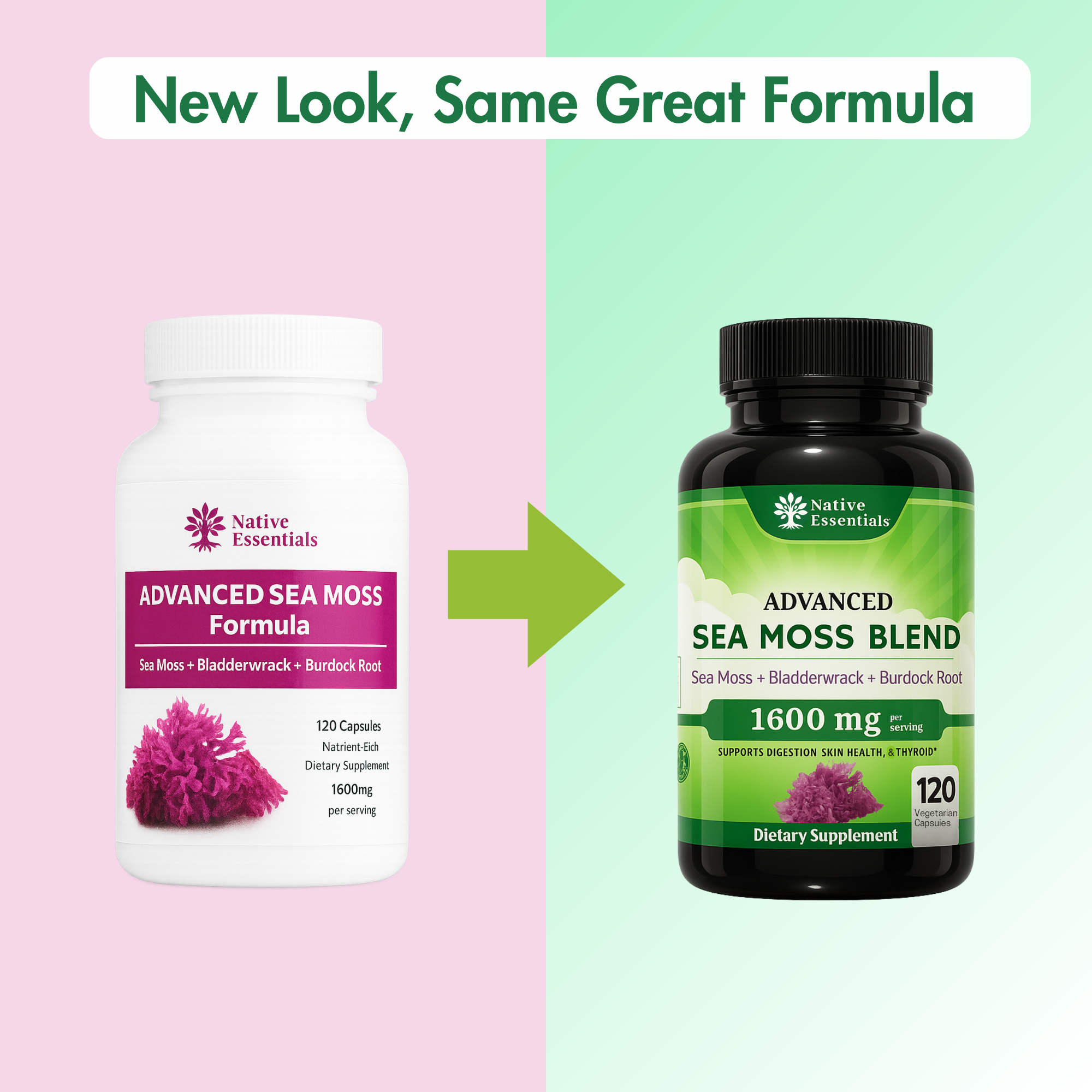 Advanced Sea Moss Blend - Irish Sea Moss, Bladderwrack, and Burdock Root